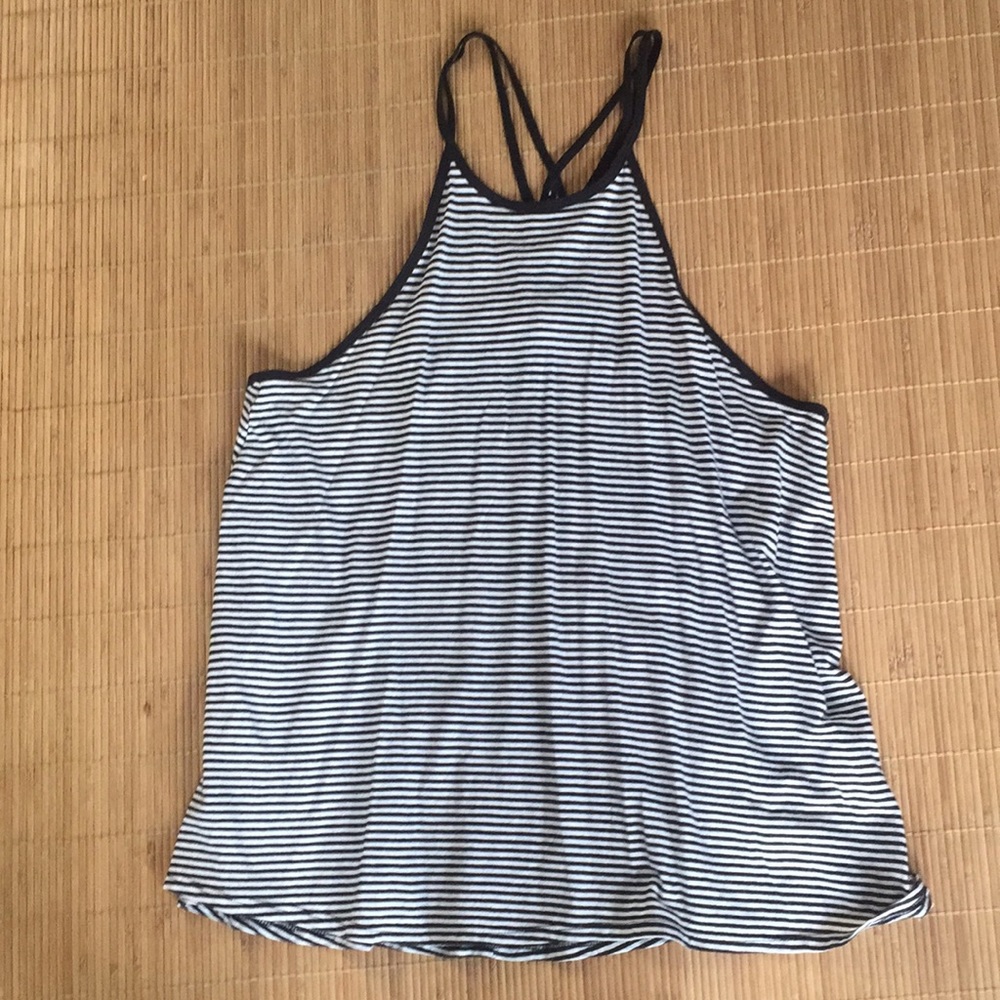 Hollister black and white tank top Medium
